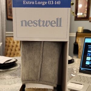 Nestwell Gray Men's Slippers - Extra Large